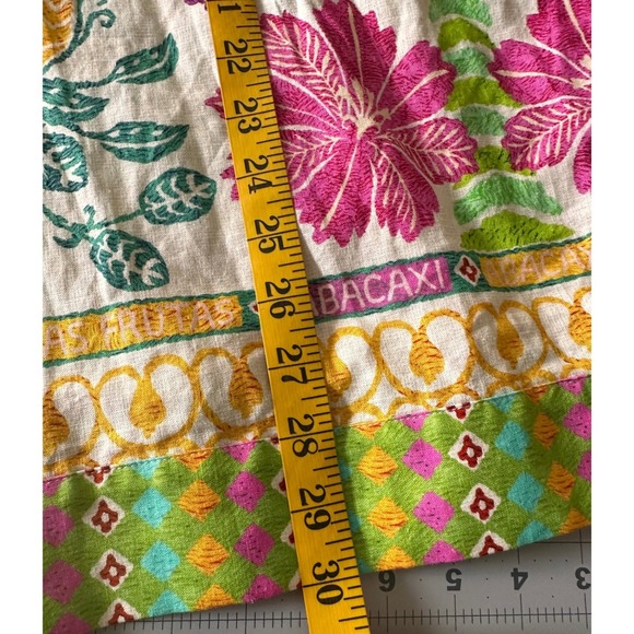 Farm Rio Queen of Fruits Tropical Kimono Jacket SZ‎ Lge Tie Beaded Tassel Fringe - Picture 16 of 16